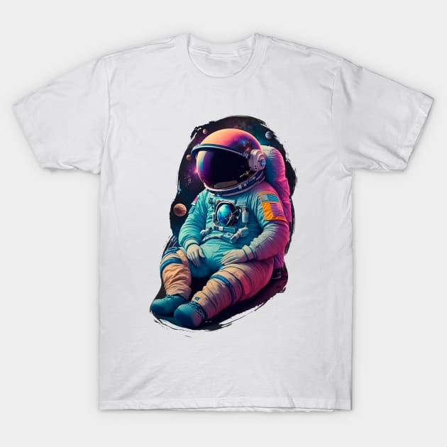 Astronaut Sitting T-Shirt by SRArtShop